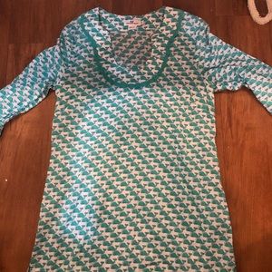 Vineyard Vines Whale Pattern Cover Up Swim
